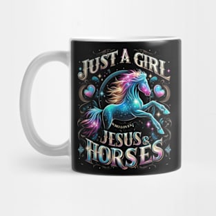 Jesus And Horses, Horse Gifts For Girls, Women Mug